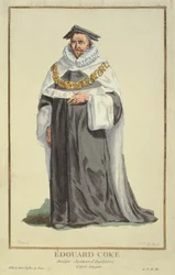 Edward Coke (1552-1634), graviert von Pierre Duflos (1742-1816)